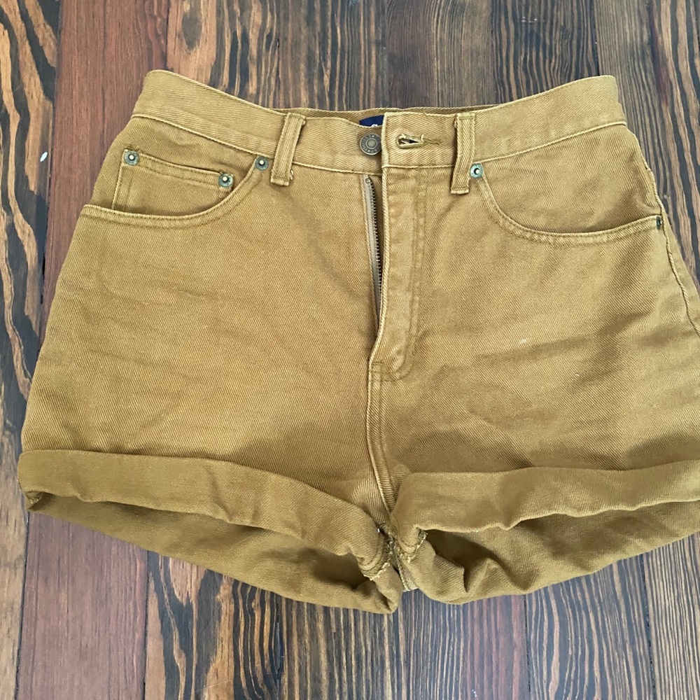 gap orange/brown denim shorts